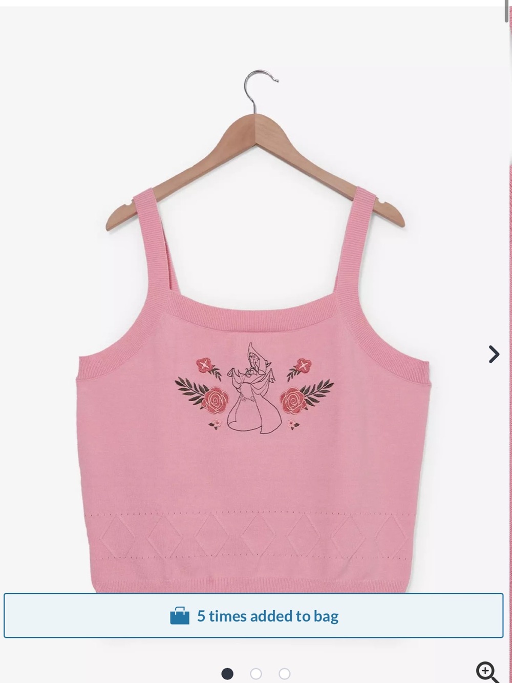 Pink Floral Princess Knit Tank